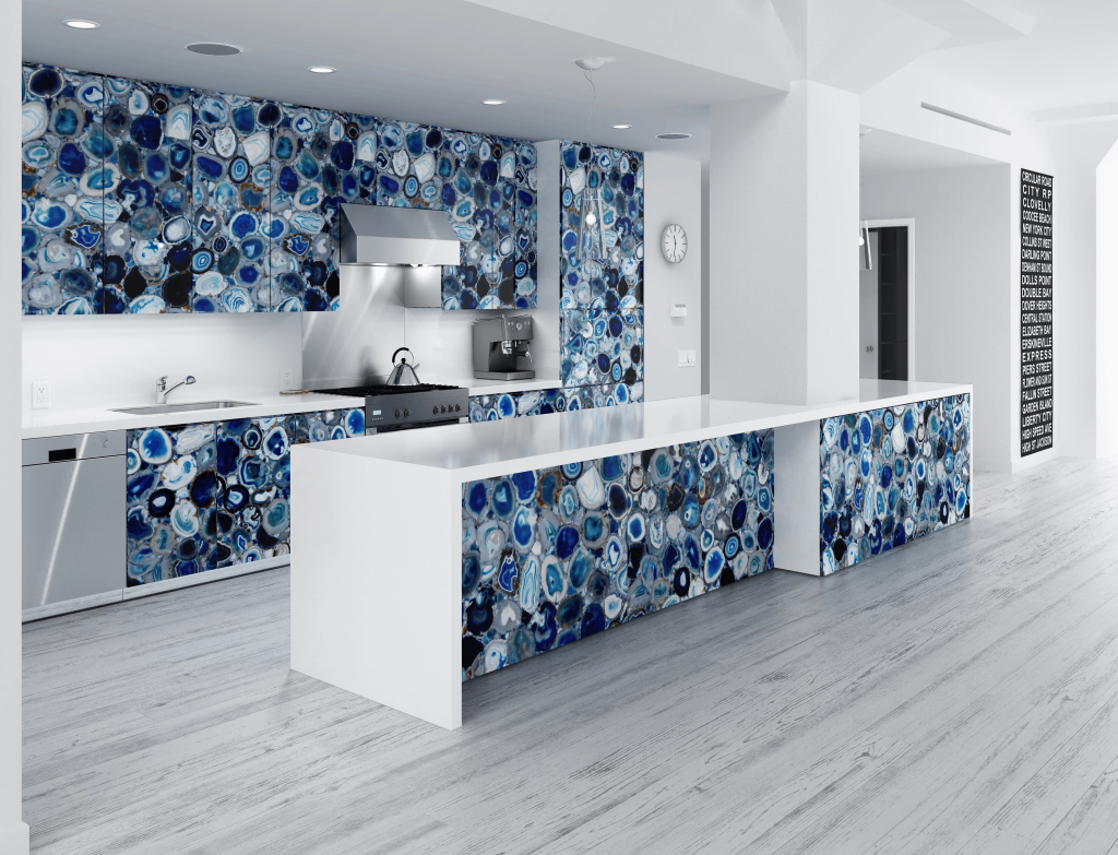 Epoxy resin for semi-precious stone countertops and walls